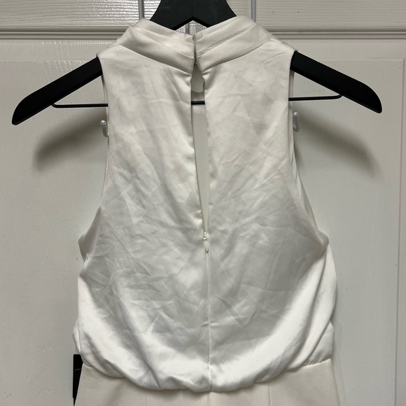 Adrianna Papell Satin Crepe Ivory Jumpsuit - Picture 4 of 16